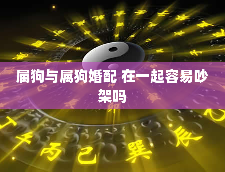 属狗与属狗婚配 在一起容易吵架吗