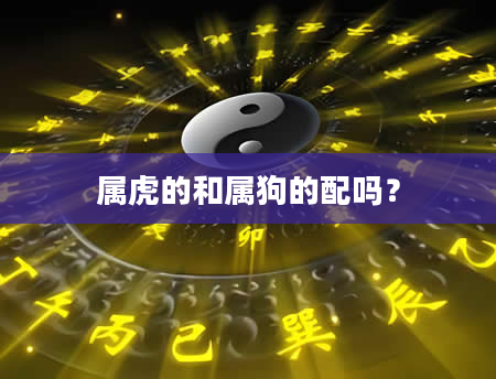 属虎的和属狗的配吗？