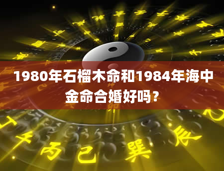 1980年石榴木命和1984年海中金命合婚好吗？