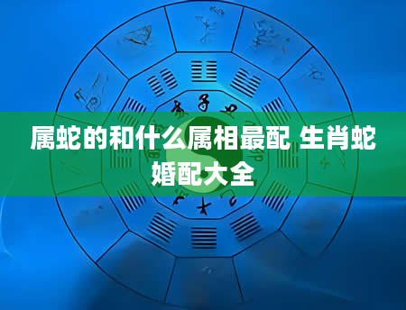 属蛇的和什么属相最配 生肖蛇婚配大全