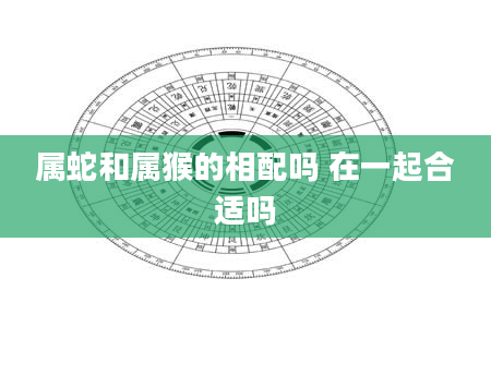 属蛇和属猴的相配吗 在一起合适吗