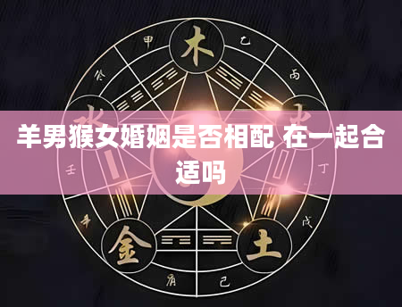 羊男猴女婚姻是否相配 在一起合适吗