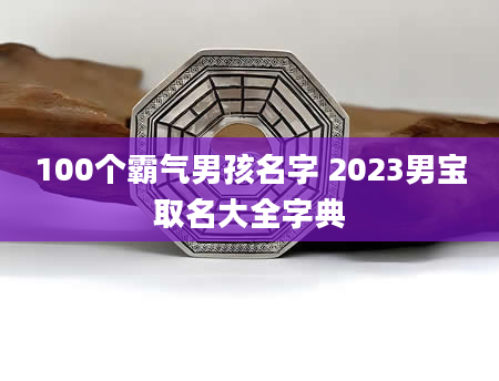 100个霸气男孩名字 2023男宝取名大全字典