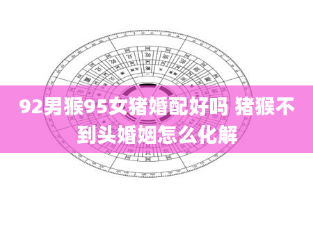 92男猴95女猪婚配好吗 猪猴不到头婚姻怎么化解