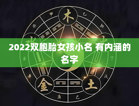 2022双胞胎女孩小名 有内涵的名字