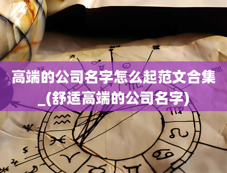 高端的公司名字怎么起范文合集_(舒适高端的公司名字)