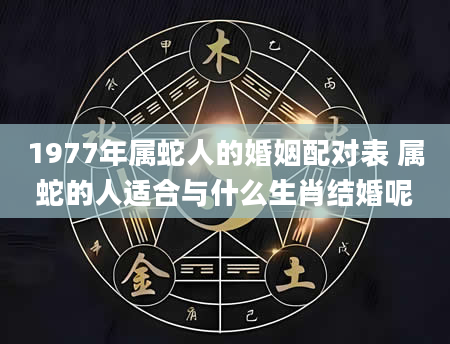 1977年属蛇人的婚姻配对表 属蛇的人适合与什么生肖结婚呢