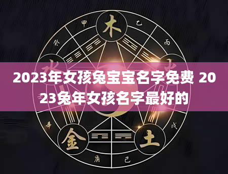 2023年女孩兔宝宝名字免费 2023兔年女孩名字最好的