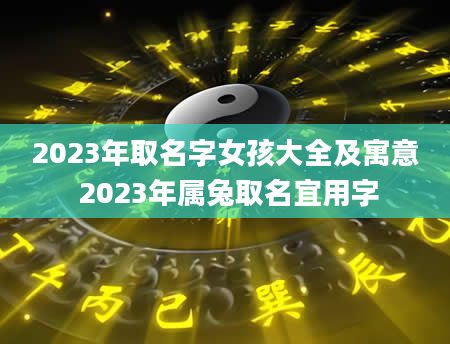 2023年取名字女孩大全及寓意 2023年属兔取名宜用字