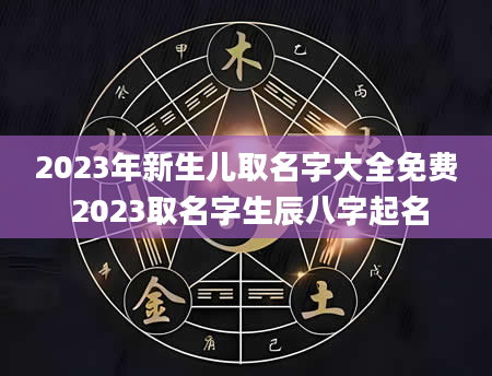 2023年新生儿取名字大全免费 2023取名字生辰八字起名