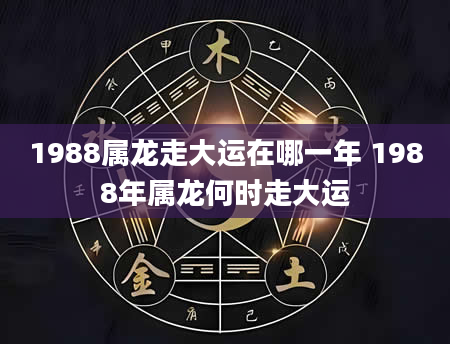 1988属龙走大运在哪一年 1988年属龙何时走大运