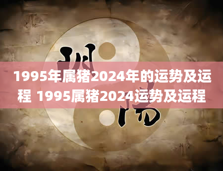 1995年属猪2024年的运势及运程 1995属猪2024运势及运程