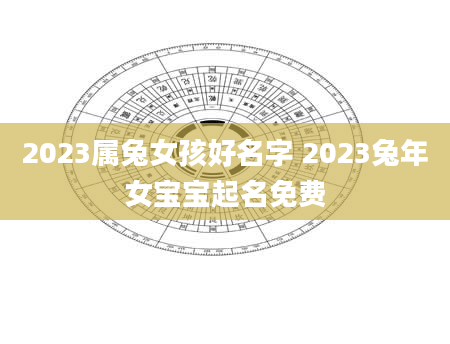 2023属兔女孩好名字 2023兔年女宝宝起名免费