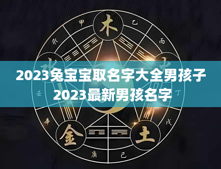 2023兔宝宝取名字大全男孩子 2023最新男孩名字