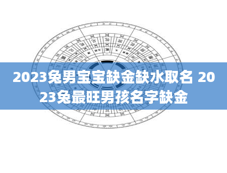2023兔男宝宝缺金缺水取名 2023兔最旺男孩名字缺金