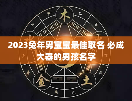 2023兔年男宝宝最佳取名 必成大器的男孩名字