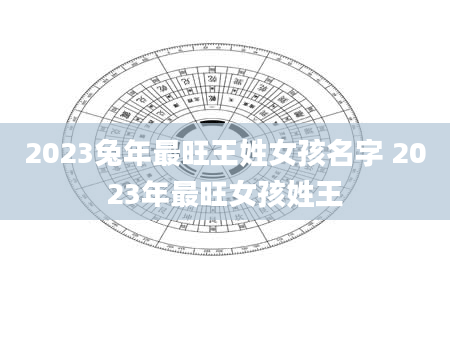 2023兔年最旺王姓女孩名字 2023年最旺女孩姓王