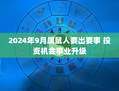 2024年9月属鼠人要出要事 投资机会事业升级