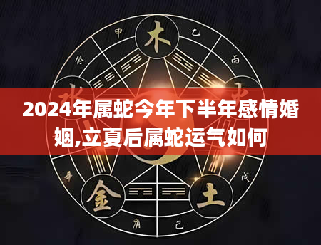 2024年属蛇今年下半年感情婚姻,立夏后属蛇运气如何