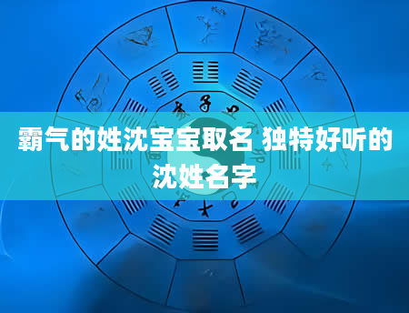 霸气的姓沈宝宝取名 独特好听的沈姓名字