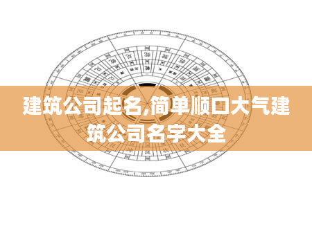 建筑公司起名,简单顺口大气建筑公司名字大全