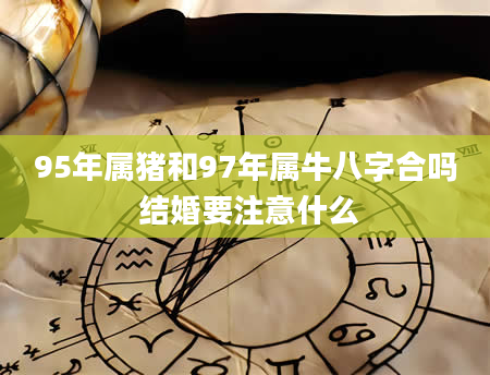 95年属猪和97年属牛八字合吗 结婚要注意什么