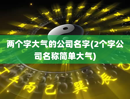 两个字大气的公司名字(2个字公司名称简单大气)