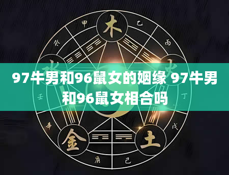 97牛男和96鼠女的姻缘 97牛男和96鼠女相合吗