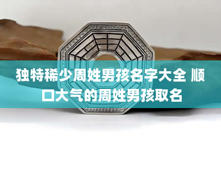 独特稀少周姓男孩名字大全 顺口大气的周姓男孩取名