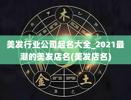 美发行业公司起名大全_2021最潮的美发店名(美发店名)