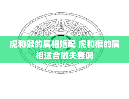 虎和猴的属相婚配 虎和猴的属相适合做夫妻吗