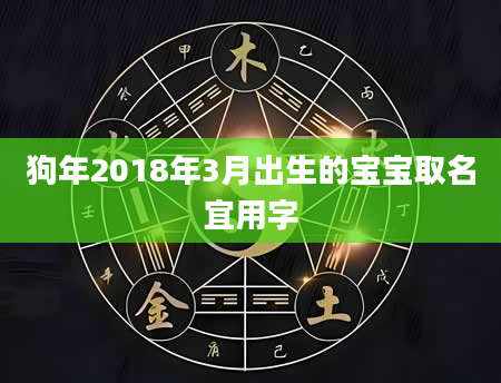 狗年2018年3月出生的宝宝取名宜用字