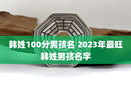 韩姓100分男孩名 2023年最旺韩姓男孩名字