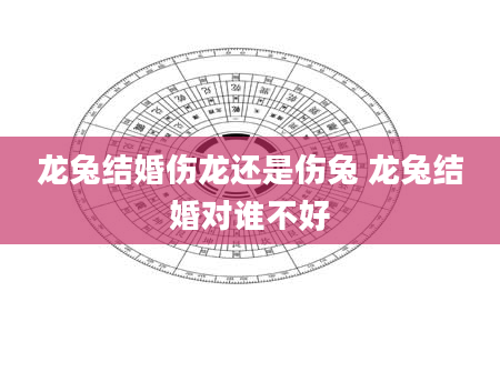 龙兔结婚伤龙还是伤兔 龙兔结婚对谁不好