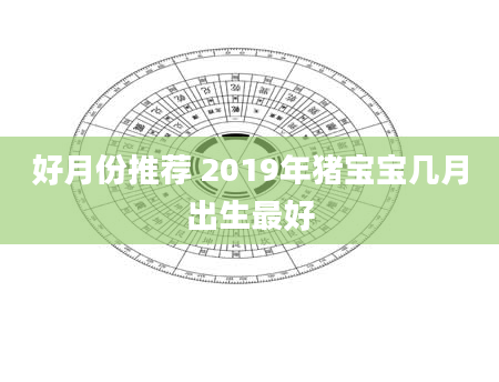 好月份推荐 2019年猪宝宝几月出生最好