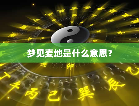 梦见麦地是什么意思？