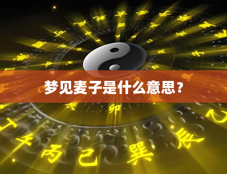 梦见麦子是什么意思？