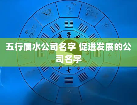 五行属水公司名字 促进发展的公司名字