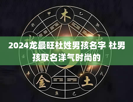 2024龙最旺杜姓男孩名字 杜男孩取名洋气时尚的