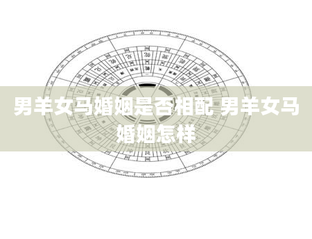 男羊女马婚姻是否相配 男羊女马婚姻怎样