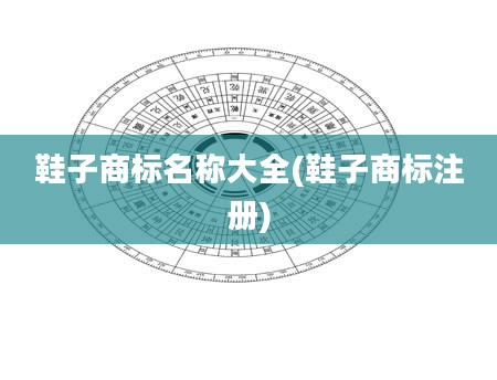 鞋子商标名称大全(鞋子商标注册)