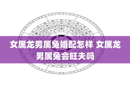女属龙男属兔婚配怎样 女属龙男属兔会旺夫吗