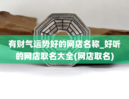 有财气运势好的网店名称_好听的网店取名大全(网店取名)