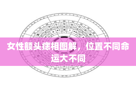 女性额头痣相图解，位置不同命运大不同