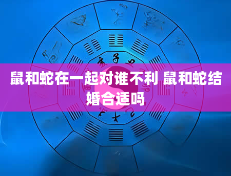 鼠和蛇在一起对谁不利 鼠和蛇结婚合适吗