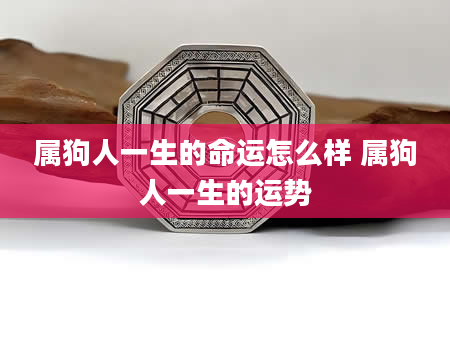 属狗人一生的命运怎么样 属狗人一生的运势