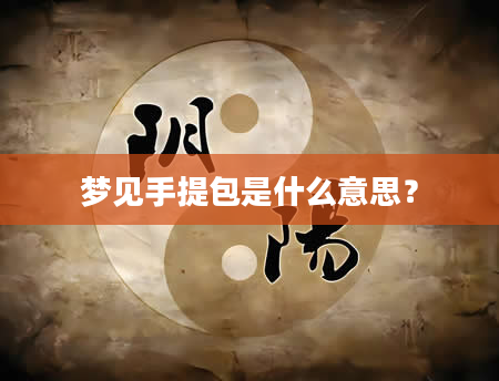 梦见手提包是什么意思？