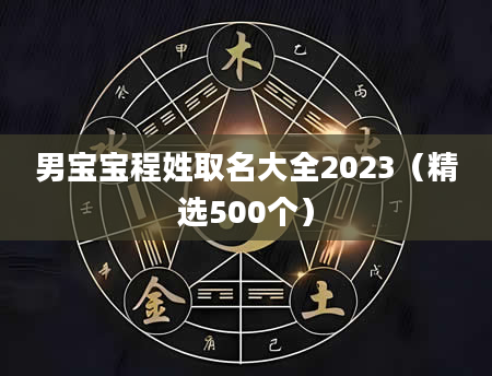 男宝宝程姓取名大全2023（精选500个）