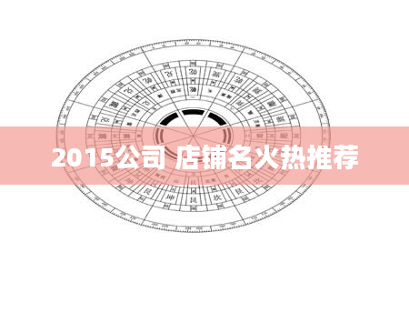 2015公司 店铺名火热推荐