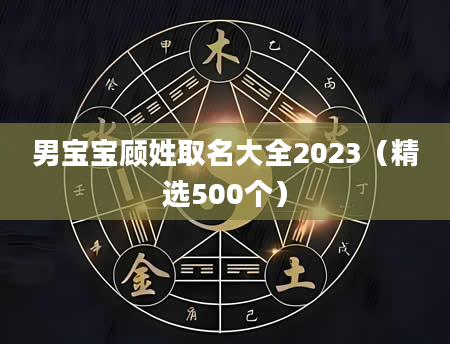 男宝宝顾姓取名大全2023（精选500个）